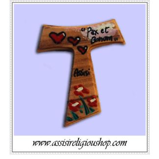 Tau dipinto Assisi Pax et Bonum