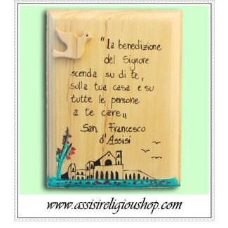 Quadretto legno "Benedizione della Casa"