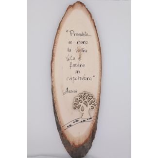 Fetta d'albero in legno