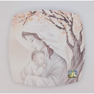 Madonna con bambino su legno