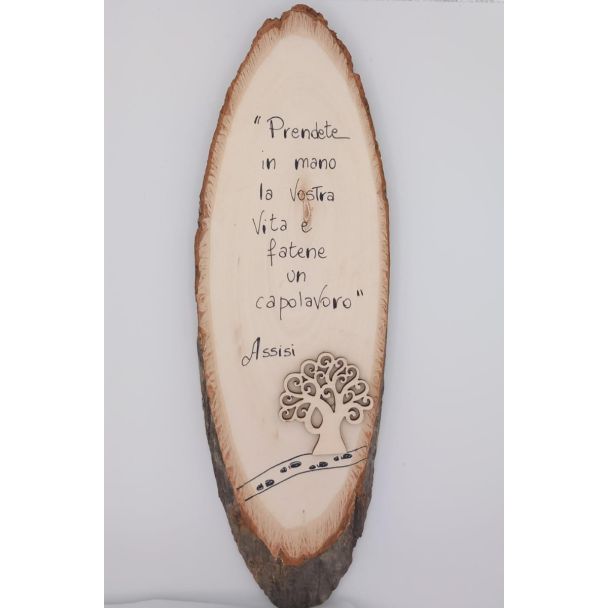 Fetta d'albero in legno